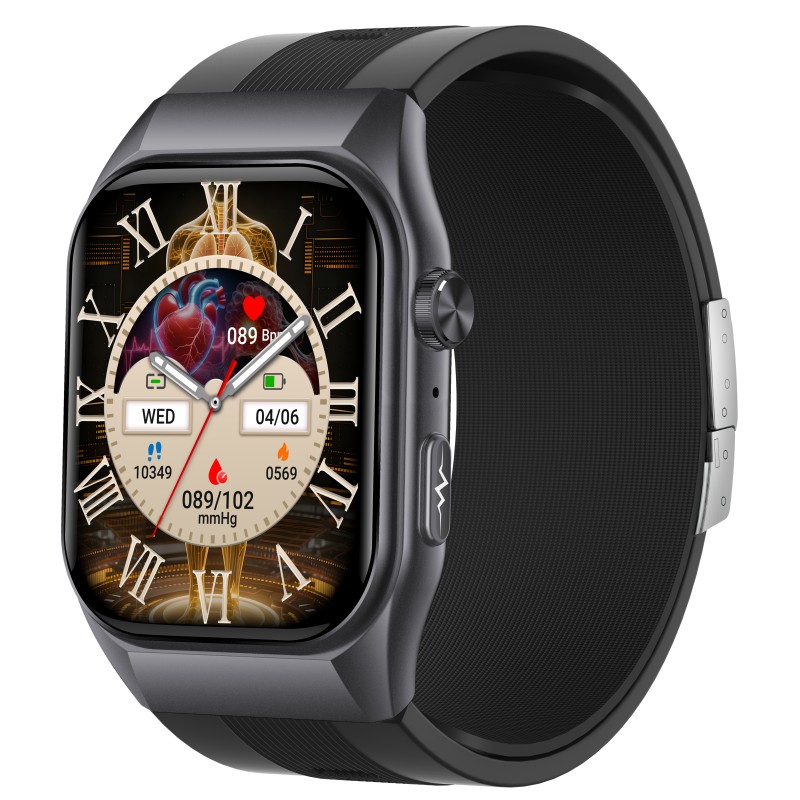 GS500（G Band）SIM卡4G高清通话蓝牙通话心电图检测键微体检心率血氧智能手表